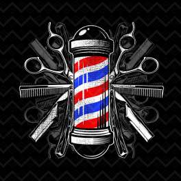 barber pole logo barbershop icon
